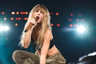 Taylor Swift Unveils 12th Album. Taylor Swift announcing her 12th album The Life of a Showgirl after midnight countdown.