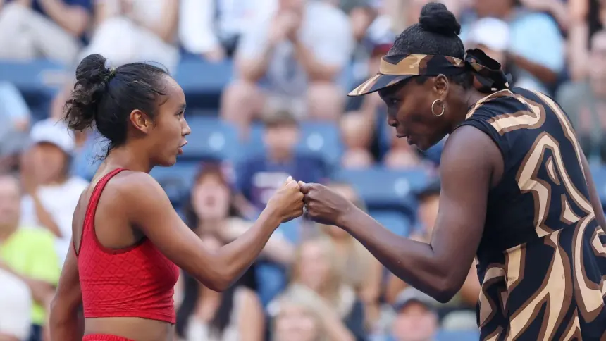 Venus Williams and Leylah Fernandez